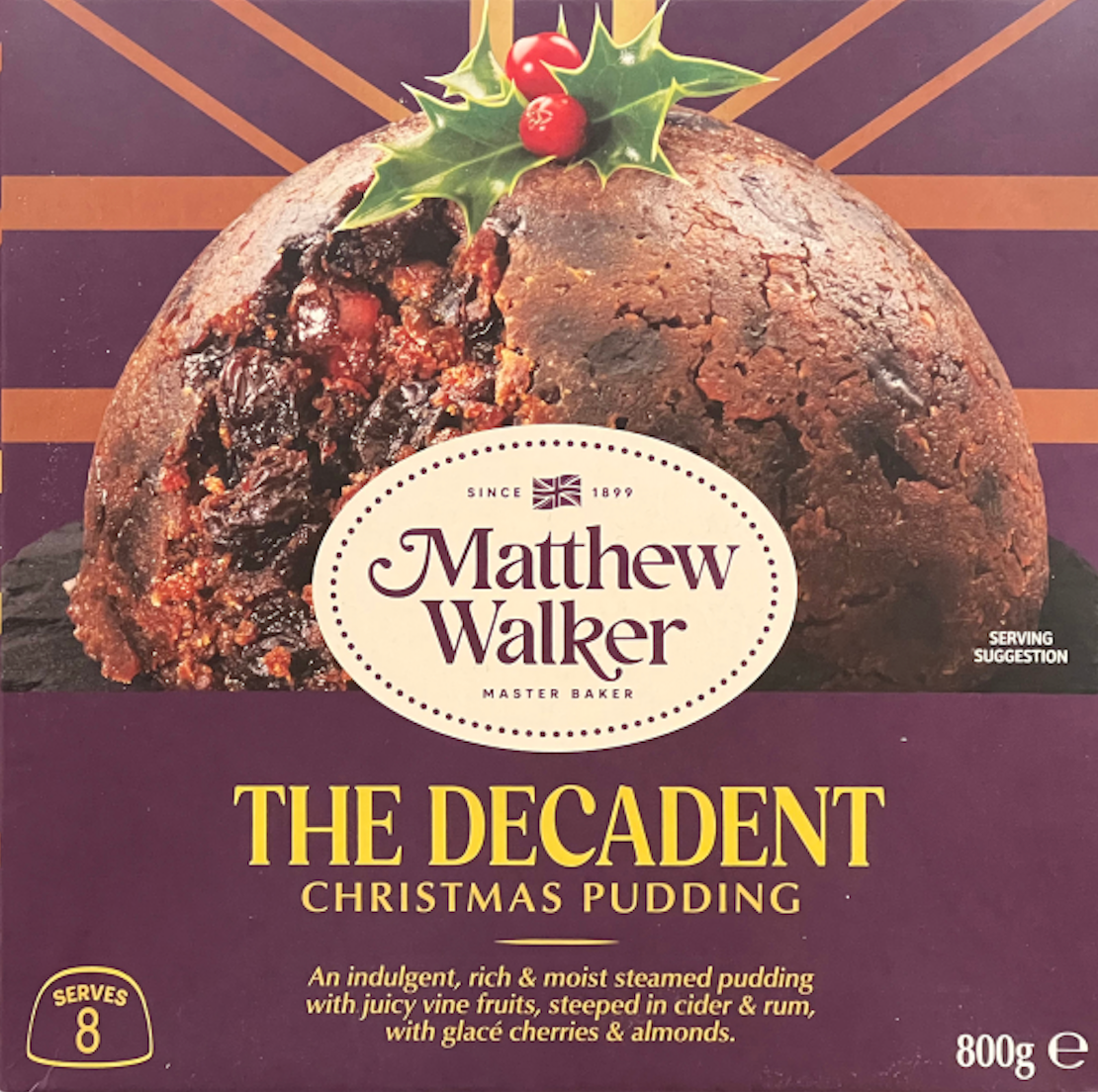 MATTHEW WALKERS DECADENT CHRISTMAS PUDDING 800G