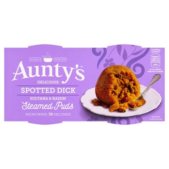 AUNTYS SPOTTED DICK PUDDINGS 2 PACK 190G