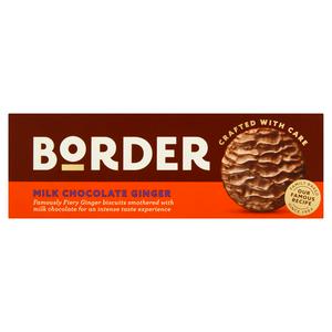 BORDER MILK CHOCOLATE GINGER BISCUITS 150G