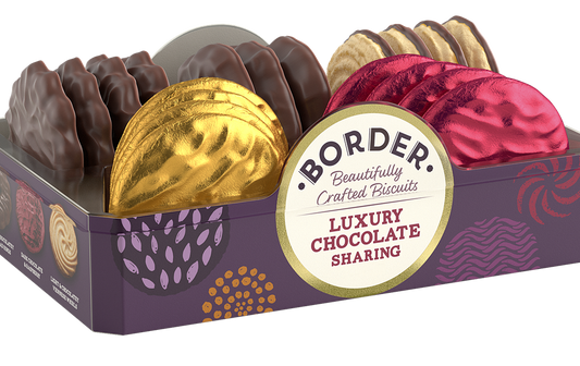 BORDER LUXURY CHOCOLATE BISCUITS 365G