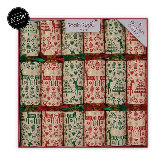 CHRISTMAS CRACKERS FESTIVE FOLKLORE 6 PACK Nr.19