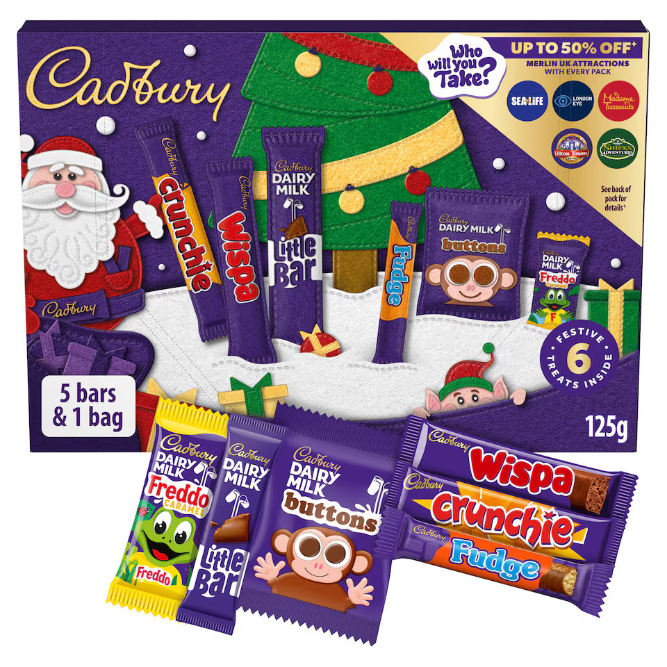 CADBURY MEDIUM SANTA SELECTION BOX 125G