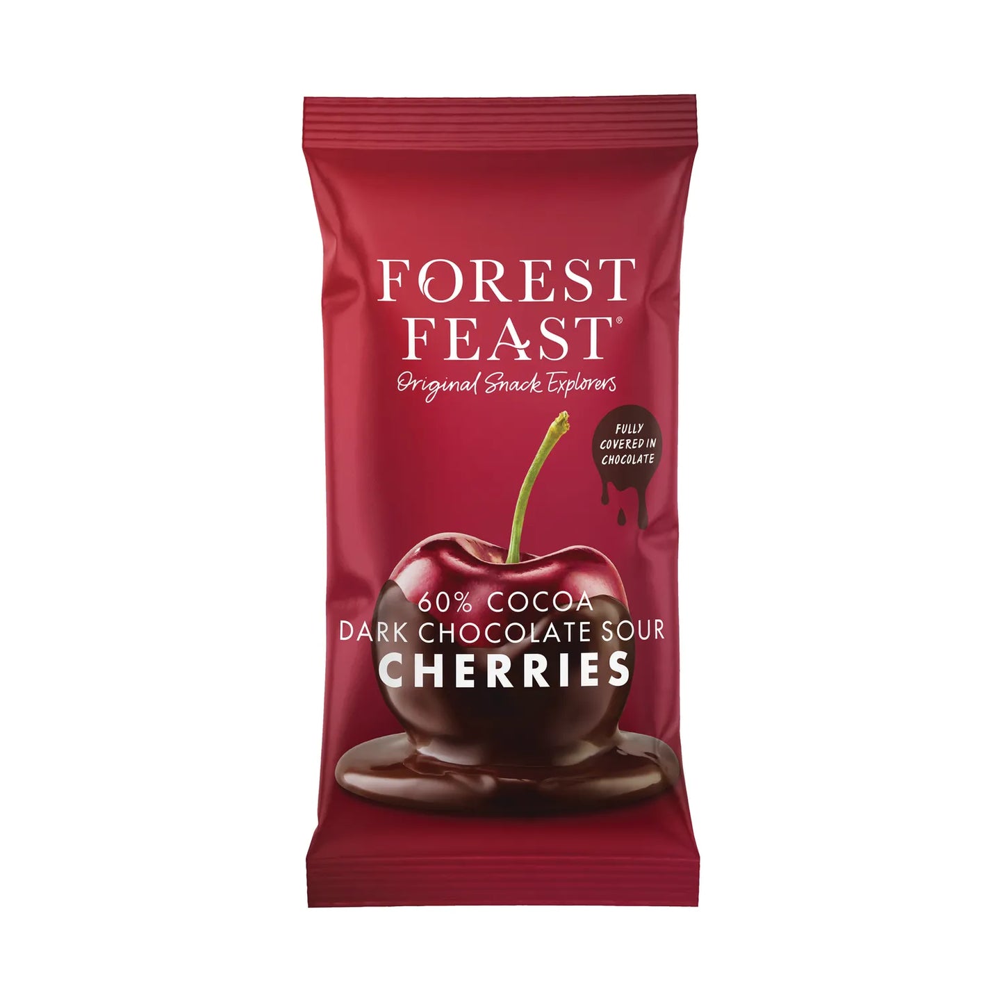 FOREST FEAST BELGIAN DARK CHOCOLATE SOUR CHERRIES 40G