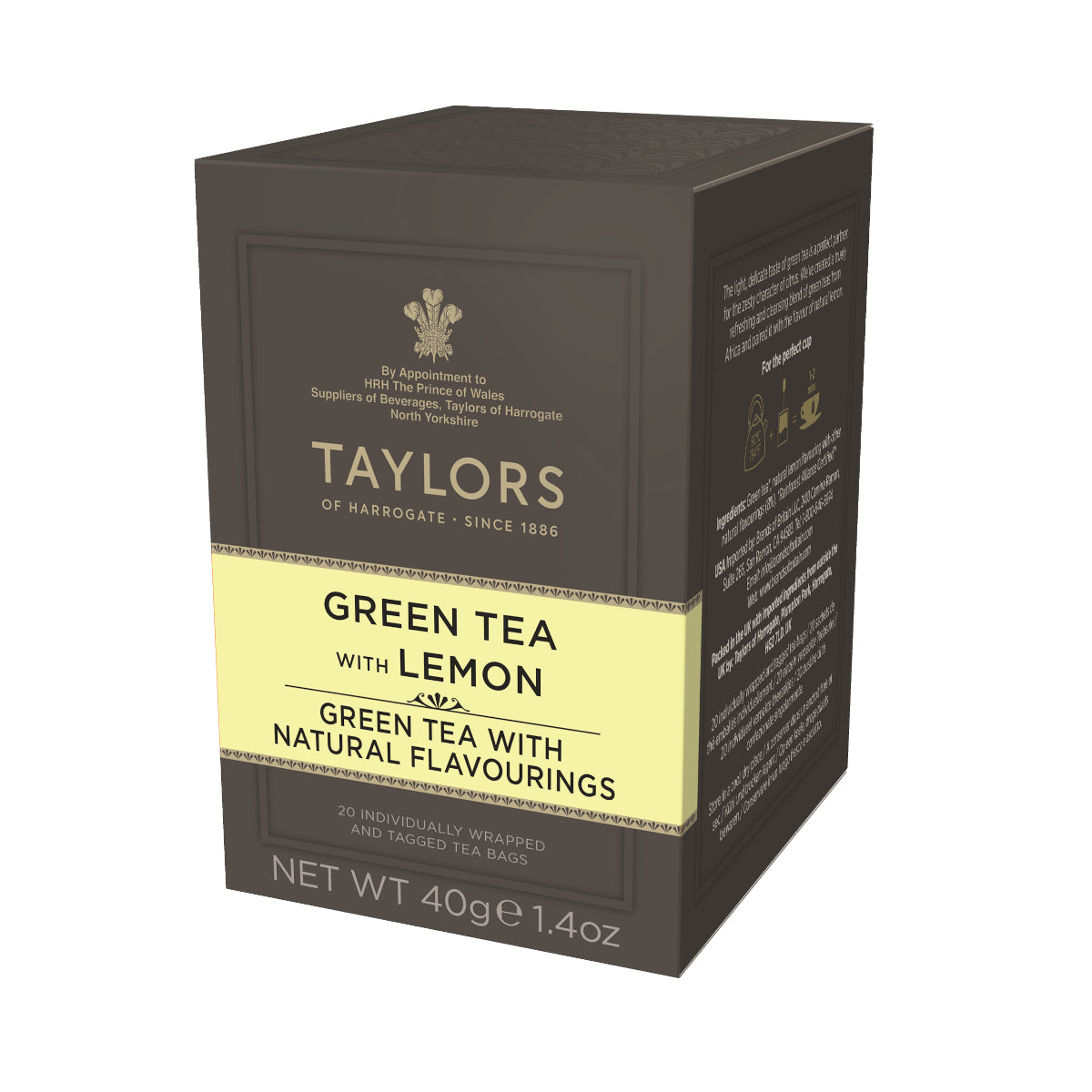 TAYLORS GREEN TEA WITH LEMON 20 BAGS 40G