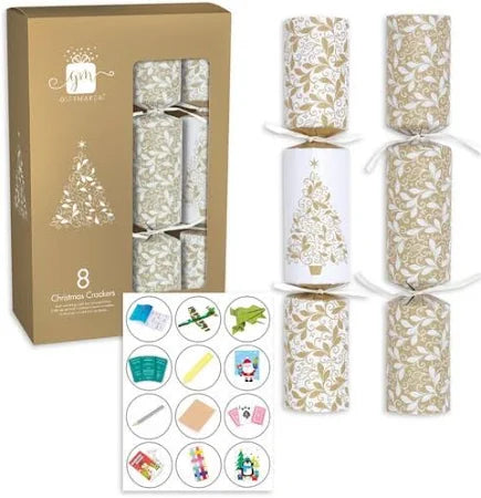 CHRISTMAS CRACKERS CREAM & GOLD 8 PACK Nr.2
