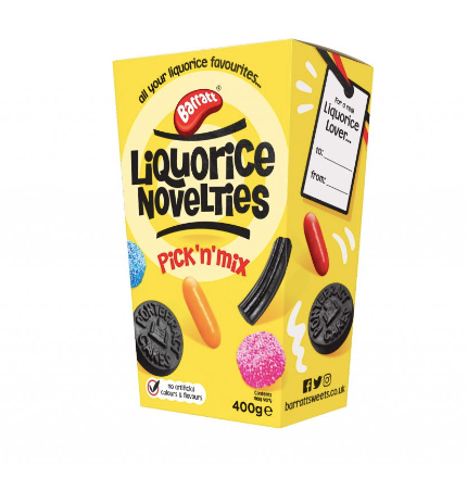 BARRATT LIQUORICE NOVELTIES 400G