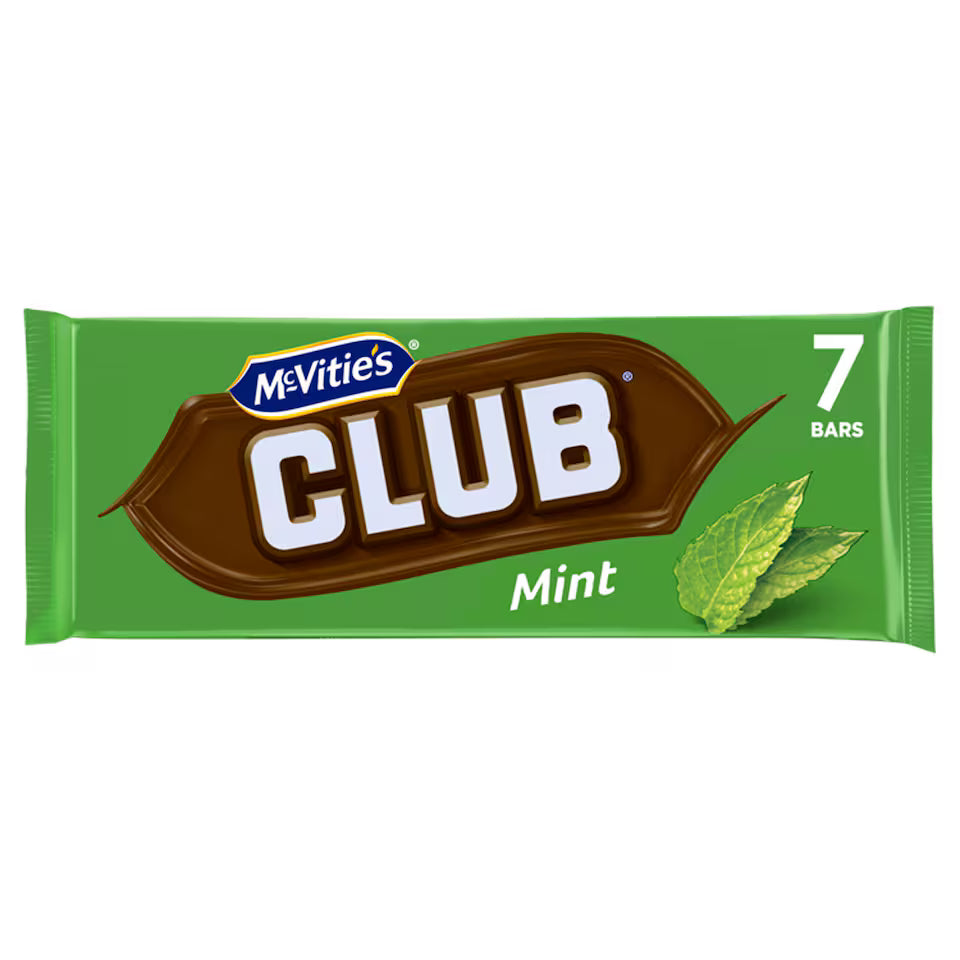MCVITIES MINT CLUBS 7 PACK 154G