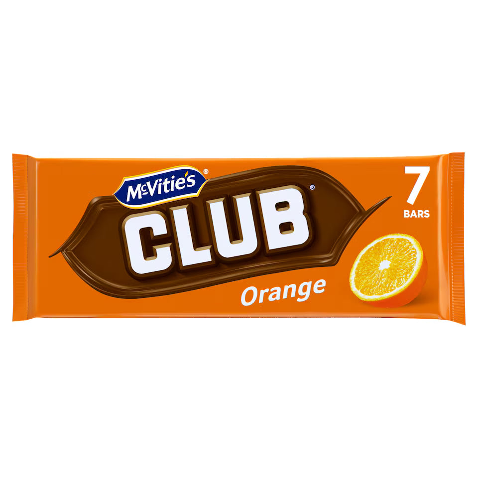 MCVITIES ORANGE CLUBS 7 PACK 154G