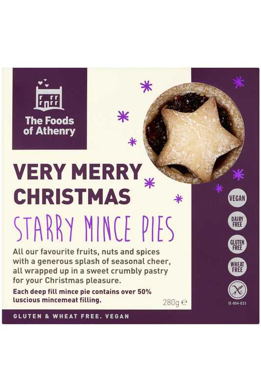 MINCE PIES VEGAN, GLUTEN, WHEAT & DAIRY FREE 4 PACK 240G