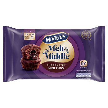 MCVITIES CHOCOLATE MELT IN THE MIDDLE PUDDINGS 6x27G
