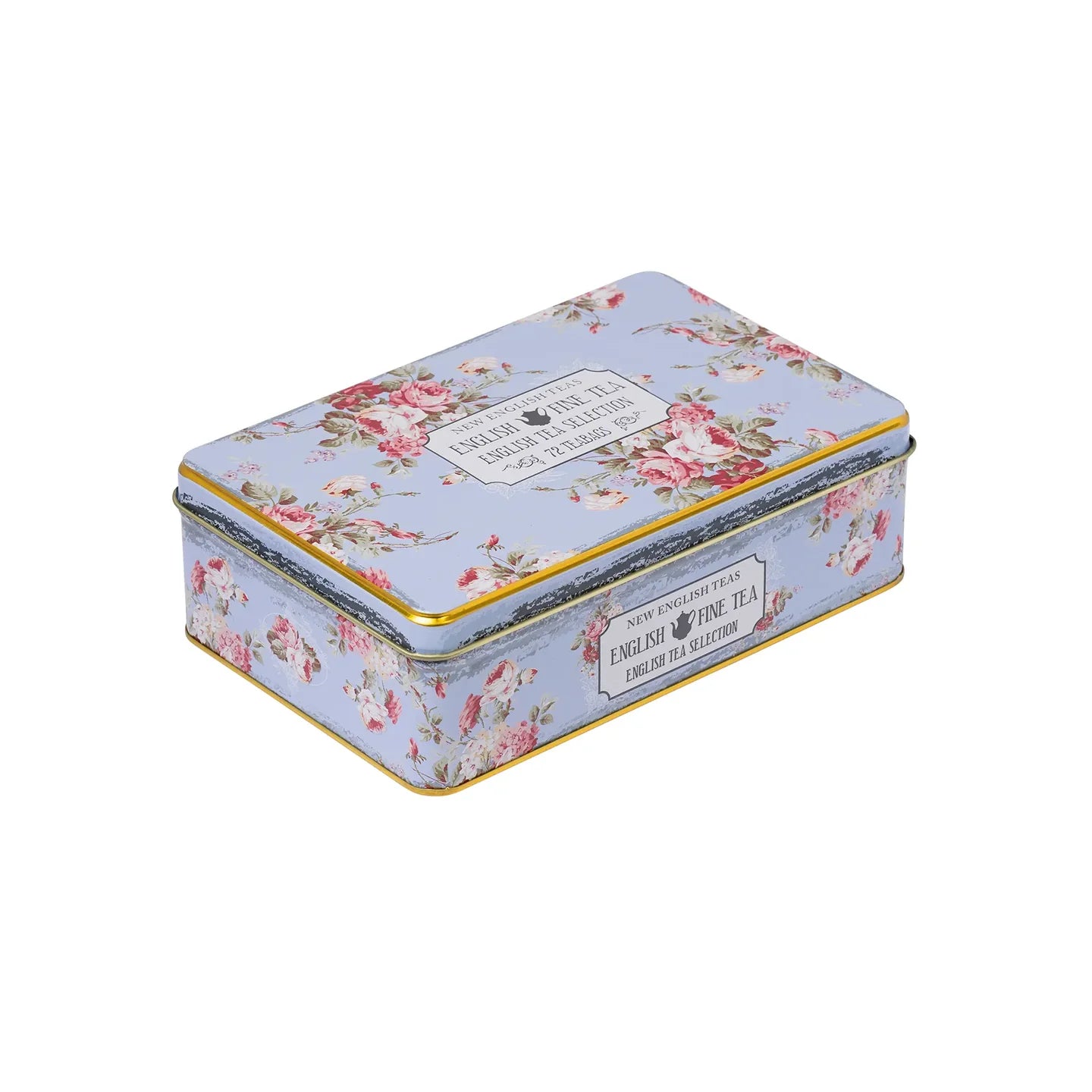 N.E.T ENGLISH COTTAGE TEA SELECTION GIFT TIN - 72 TEA BAGS