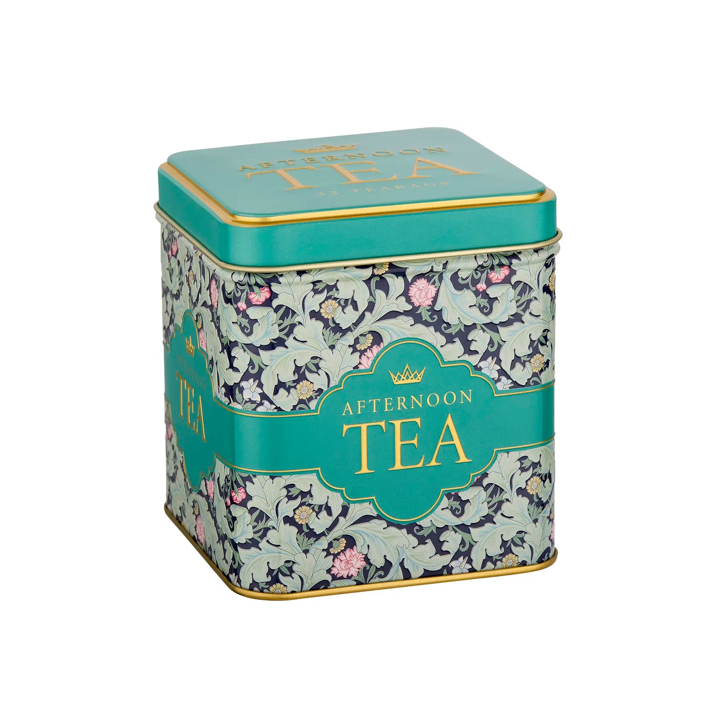 N.E.T TEAL TAPESTRY TIN - AFTERNOON TEA 32 TEA BAGS