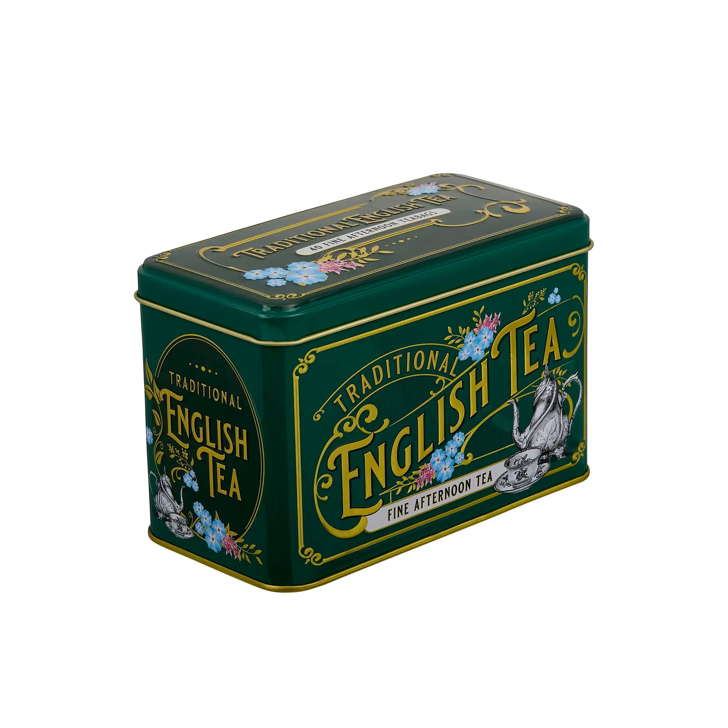 N.E.T VINTAGE VICTORIAN DARK GREEN TIN - AFTERNOON TEA 40 TEA BAGS