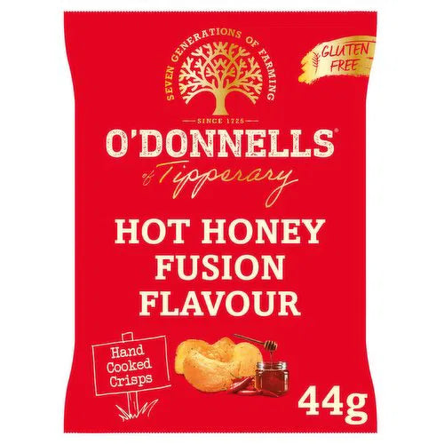 O'DONNELLS HOT HONEY FUSION HAND COOKED CRISPS 44G
