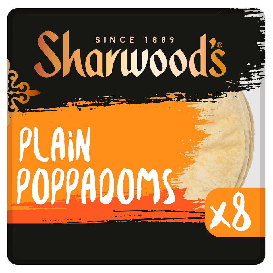 SHARWOODS POPPADOMS 8 PACK 72G
