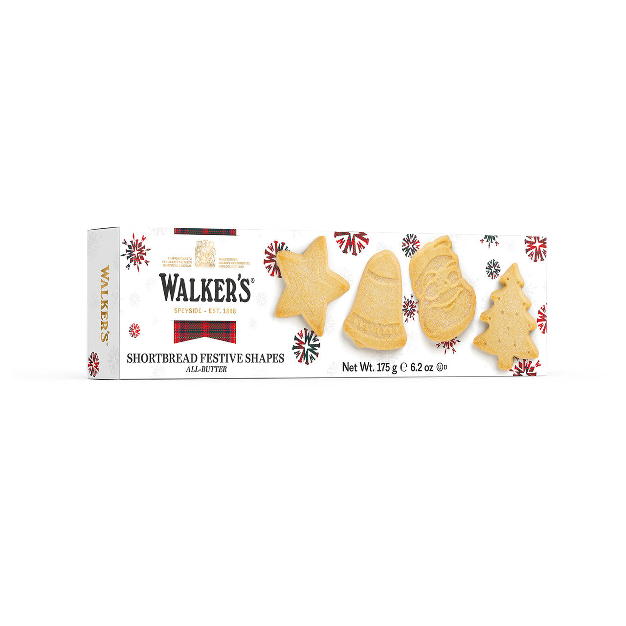 WALKERS FESTIVE SHORTBREAD SHAPES 175G