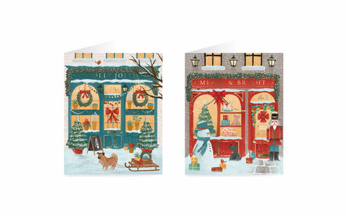 TOM SMITH CHRISTMAS CARDS VICTORIAN SHOP 15 PACK