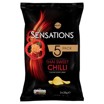 WALKERS CRISPS THAI SWEET CHILLI SENSATIONS 5x25G