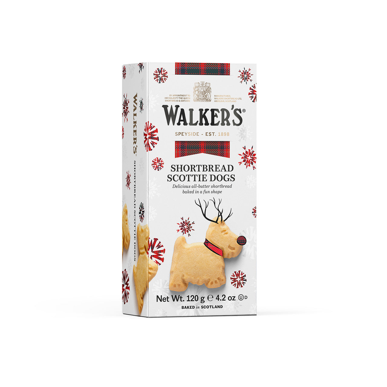 WALKERS FESTIVE SHORTBREAD SCOTTIE DOGS 120G