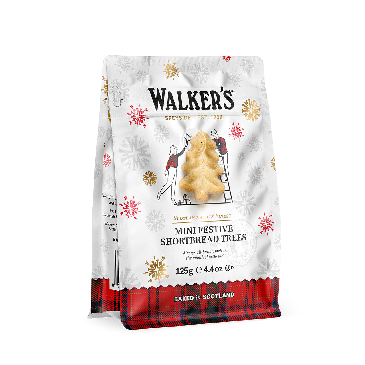 WALKERS FESTIVE SHORTBREAD TREES 125G