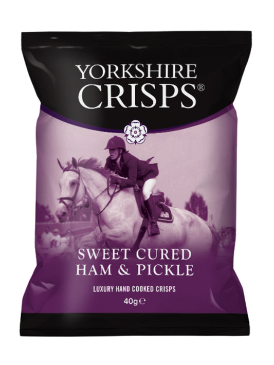 YORKSHIRE HANDCOOKED HAM & PICKLE CRISPS 40G