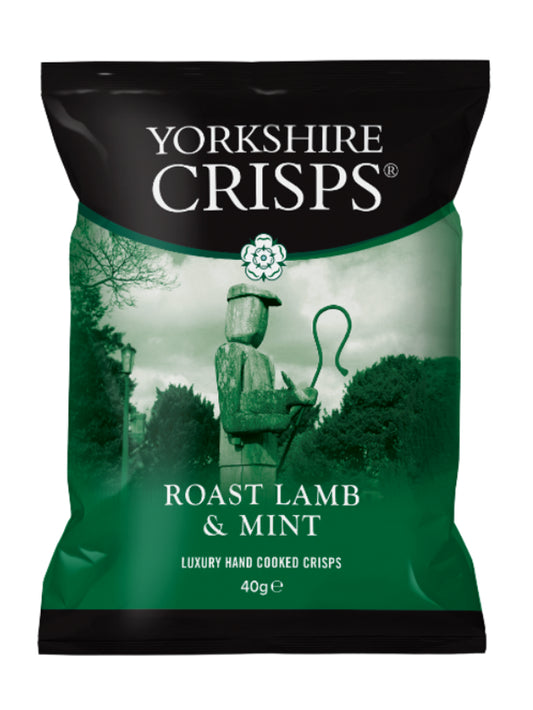 YORKSHIRE HANDCOOKED ROAST LAMB & MINT CRISPS 40G