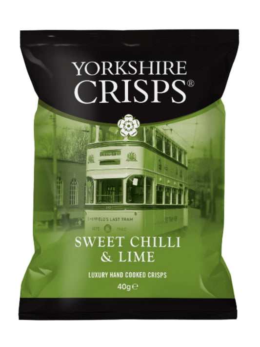 YORKSHIRE HANDCOOKED SWEET CHILLI & LIME CRISPS 40G
