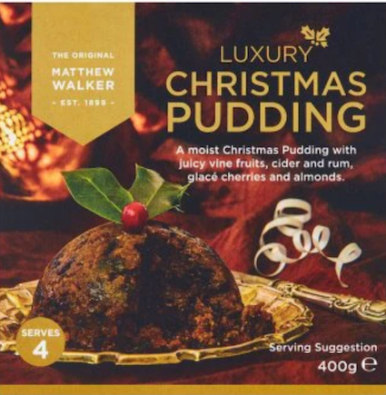 MATTHEW WALKERS LUXURY CHRISTMAS PUDDING 400G