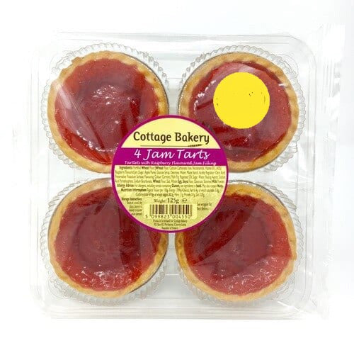 COTTAGE BAKERY 4 RASPBERRY JAM TARTS 175G
