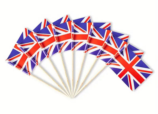 UNION JACK COCKTAIL STICKS 8 PACK