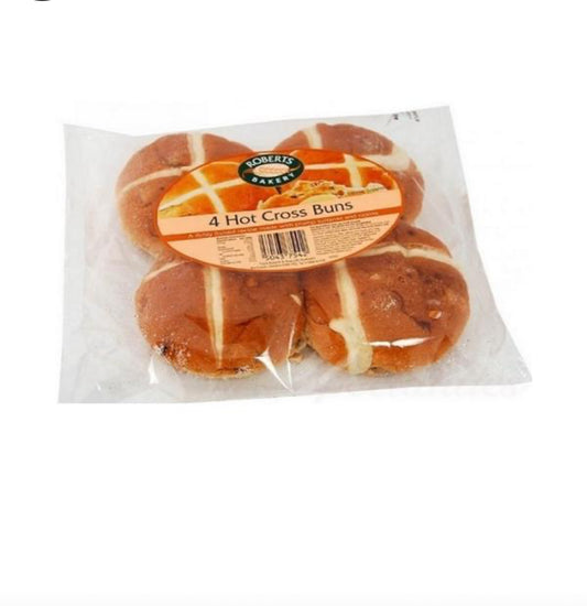 ROBERTS HOT CROSS BUNS 4 PACK
