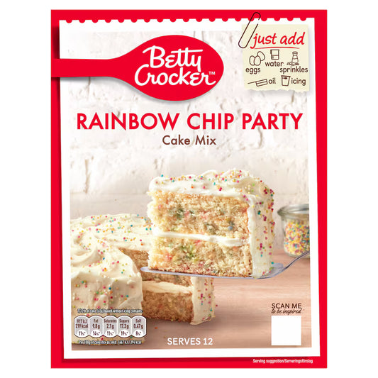 BETTY CROCKER PARTY RAINBOW CAKE MIX 425G