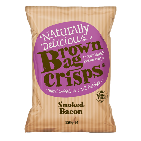 BROWN BAG SMOKED BACON CRISPS 150G