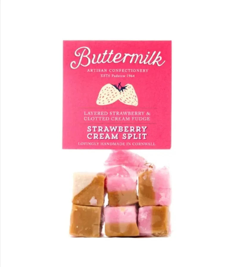BUTTERMILK STRAWBERRY & CLOTTED CREAM FUDGE 175G