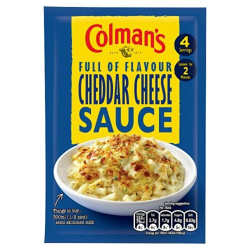 COLMANS CHEDDAR CHEESE SAUCE 40G