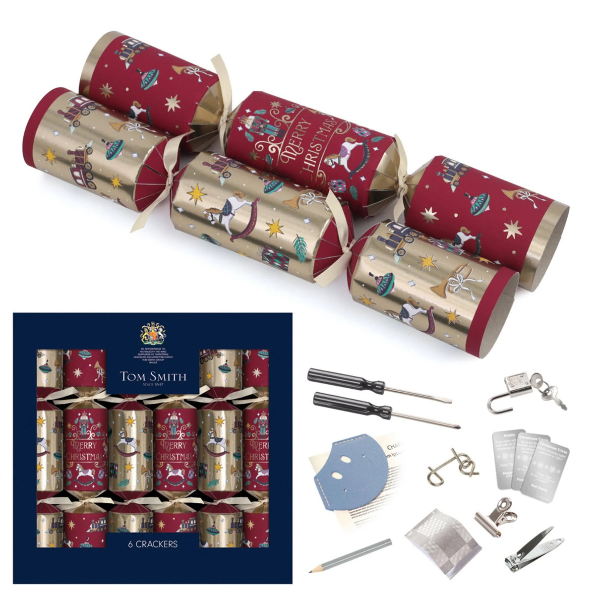 CHRISTMAS CRACKERS TOY BOX 6 PACK