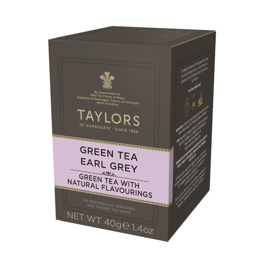 TAYLORS EARL GREY GREEN TEA 20 BAGS 40G