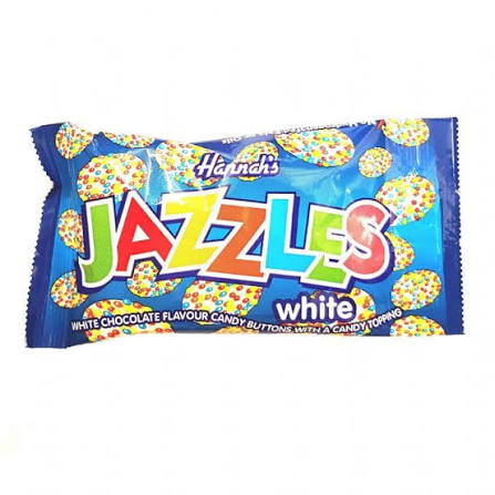 HANNAHS WHITE CHOCOLATE JAZZLES 40G