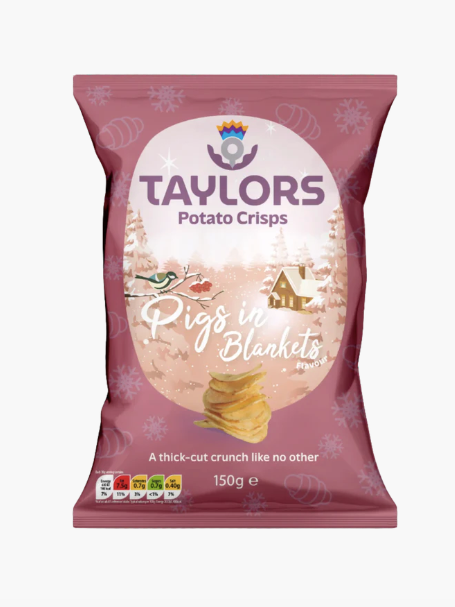 TAYLORS HOT HONEY PIGS IN BLANKETS CRISPS 150G