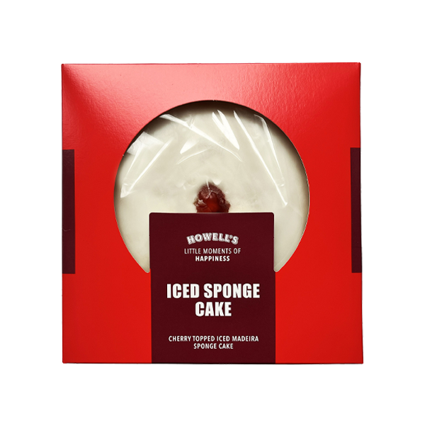 HOWELLS CHERRY TOPPED ICED SPONGE MADERIA CAKE 310G