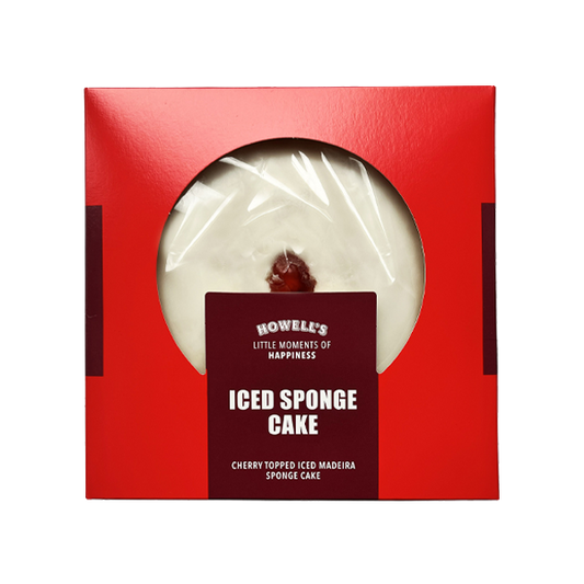 HOWELLS CHERRY TOPPED ICED SPONGE MADERIA CAKE 310G