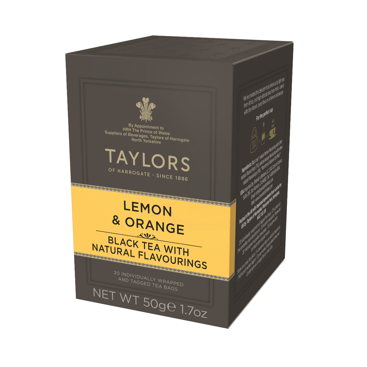 TAYLORS LEMON & ORANGE TEA 20 BAGS 50G