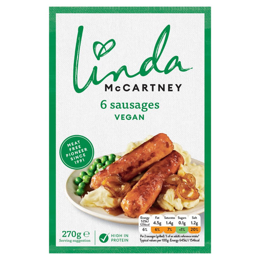 (Pick-up only) LINDA MCCARTNEY VEGAN SAUSAGES 6 PACK 270G