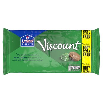 LYONS VISCOUNT BISCUITS MINT CREAMS 196G