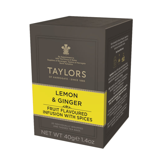 TAYLORS LEMON & GINGER TEA 20 BAGS 40G