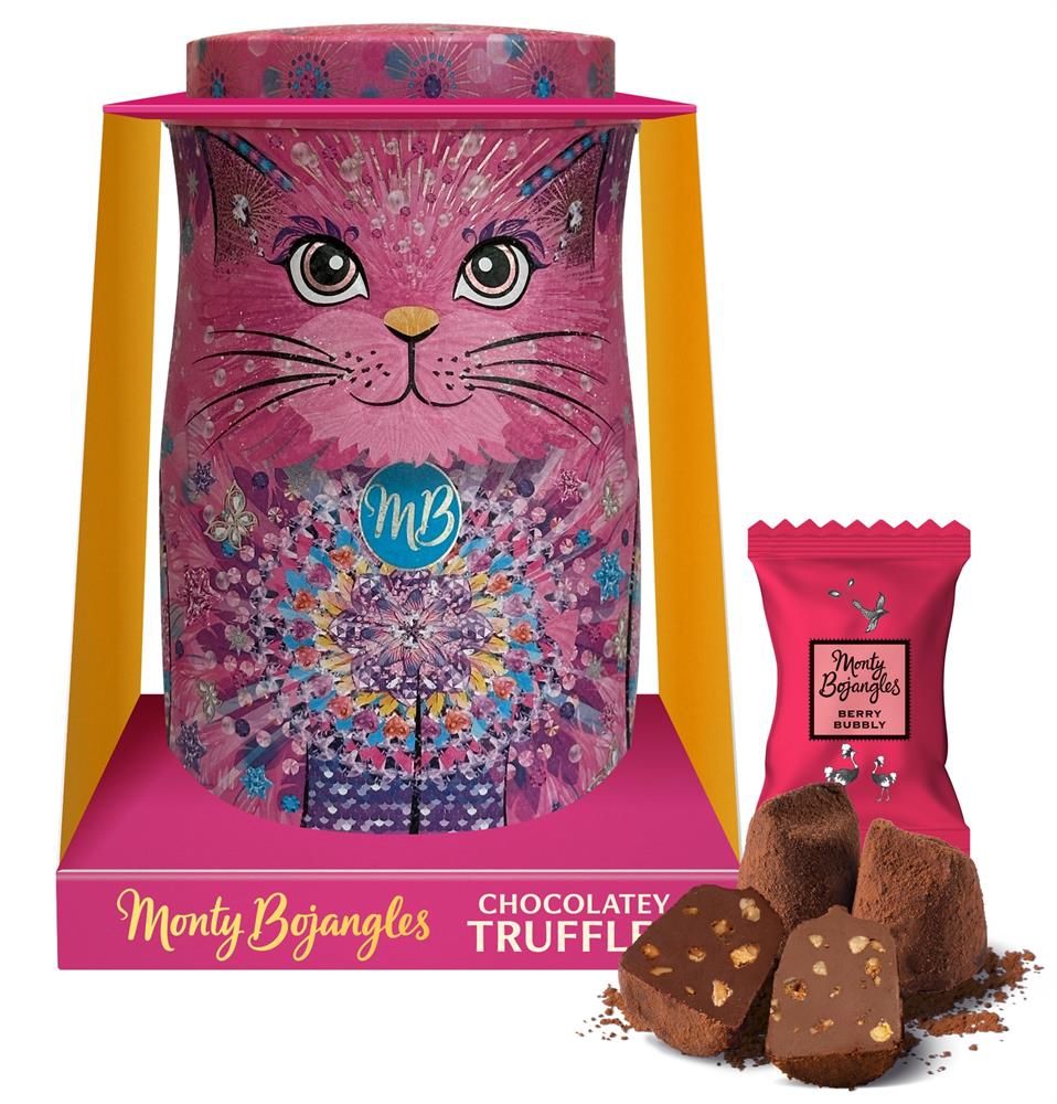 MONTY BOJANGLES COCOA TRUFFLES WITH RASPBERRY POPPING CANDY 135G