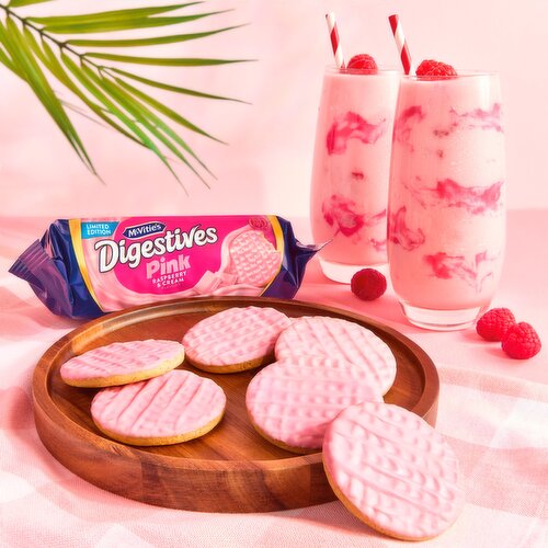 MCVITIES DIGESTIVES PINK RASPBERRY & CREAM 232G
