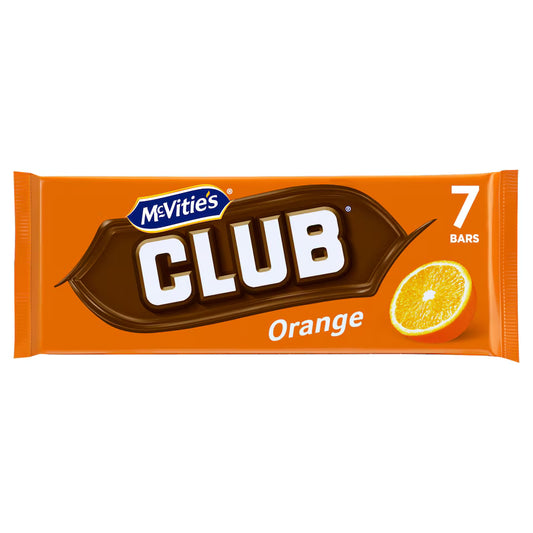 MCVITIES ORANGE CLUBS 7 PACK 154G