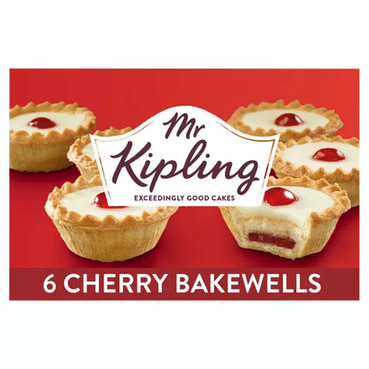 MR KIPLING CHERRY BAKEWELLS 6 PACK - BEST BEFORE 28th APRIL 2025