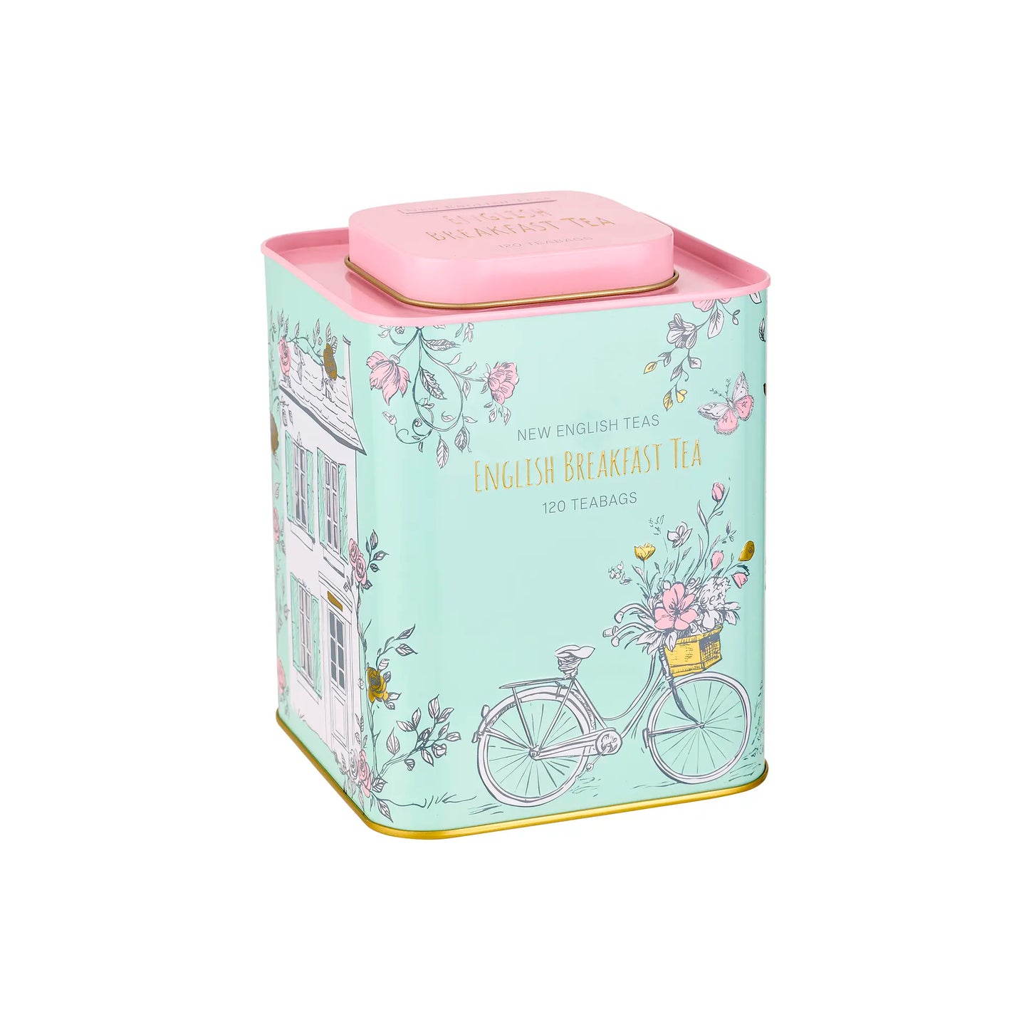 N.E.T COTTAGE TEA CADDY - ENGLISH BREAKFAST 120 TEA BAGS